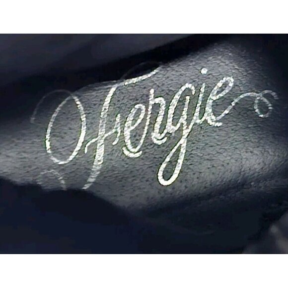 Fergie Womens Nemo Mid Calf Ankle Boots Black Zip Up + Laced Size 7.5M Punk Emo - Picture 10 of 11